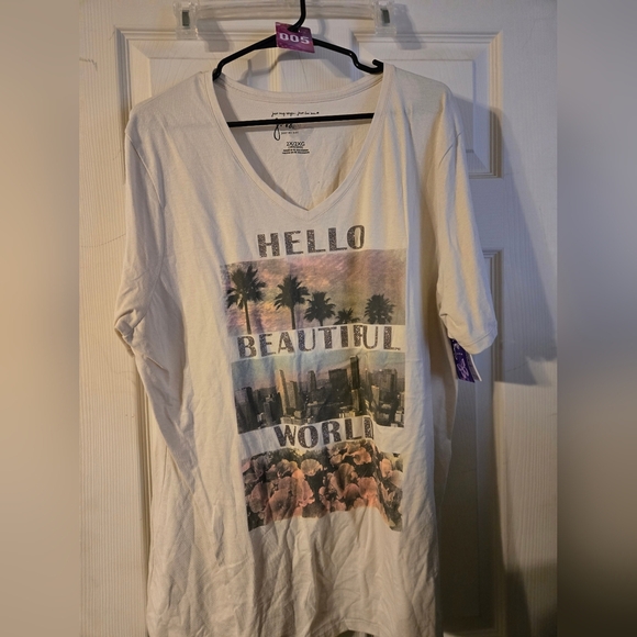 Just My Size Tops - Just My Size 'Hello Beautiful World' tshirt - 2x